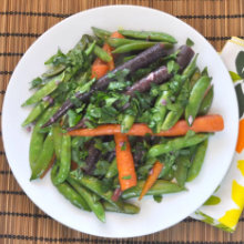 Quick Braised Carrots and Sugar Snap Peas